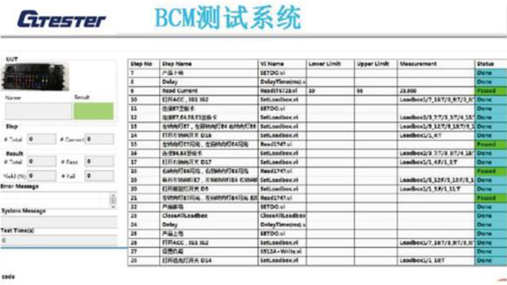 BCM 智能保險絲盒成品測試設備 BCM 智能保險絲盒成品測試設備